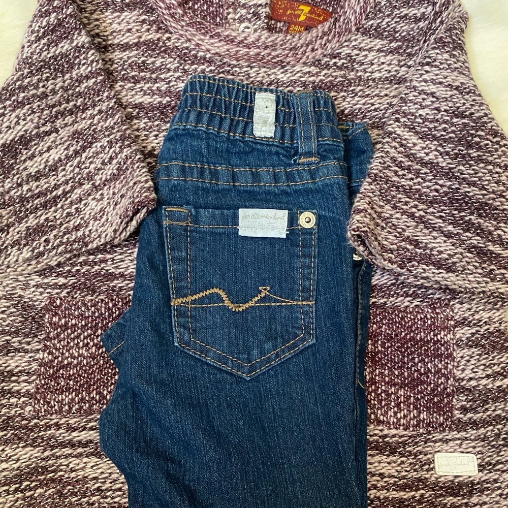 Infant 2 piece 7 for all mankind pants set